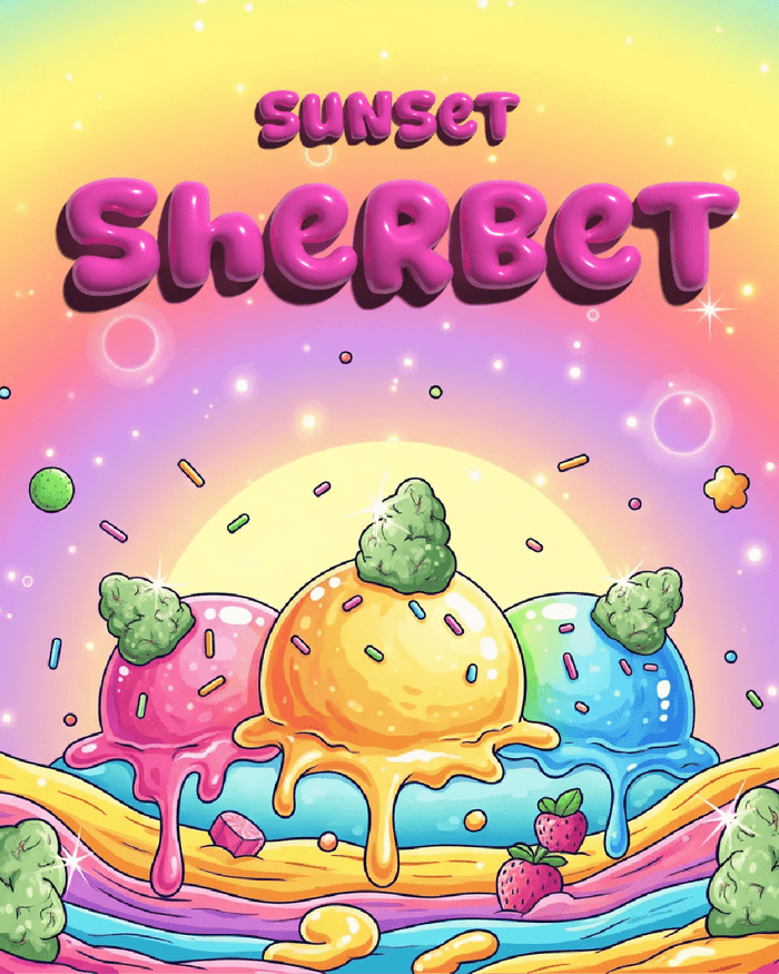 Sunset Sherbet Illustration – Genetik & Wuchsform