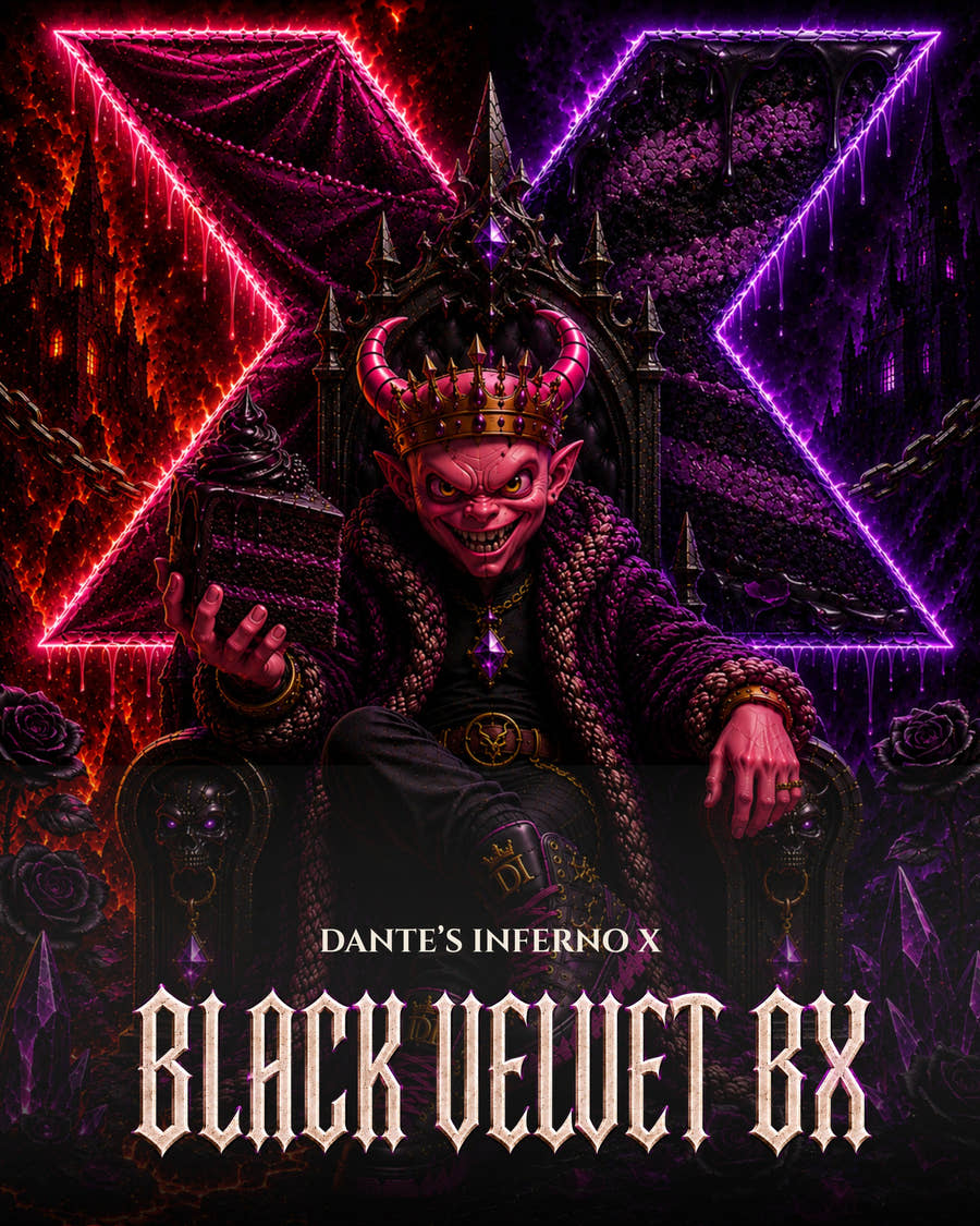 Covermotiv von Dante’s Inferno × Black Velvet BX bei SEEDPOPPERS