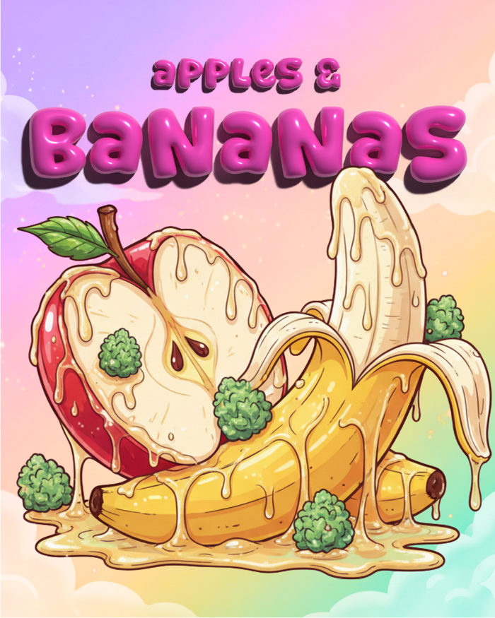 Apples & Bananas Illustration  - SEEDPOPPERS