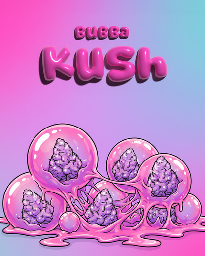 Bubba Kush Illustration  - SEEDPOPPERS