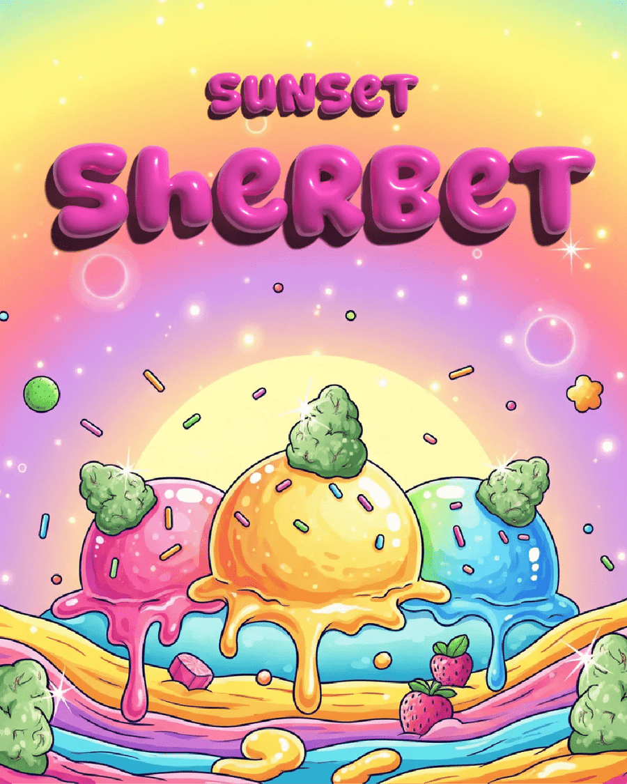 Sunset Sherbet Illustration – Genetik & Wuchsform